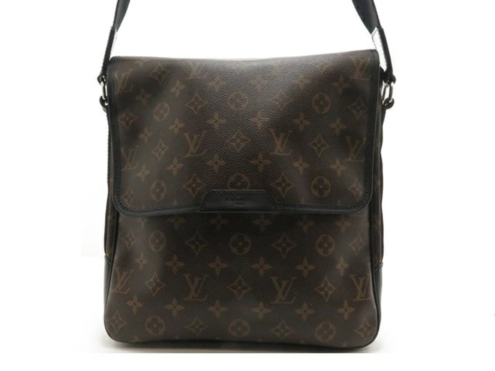 LOUIS VUITTON Bass Shoulder Bag Monogram Macassar Brown